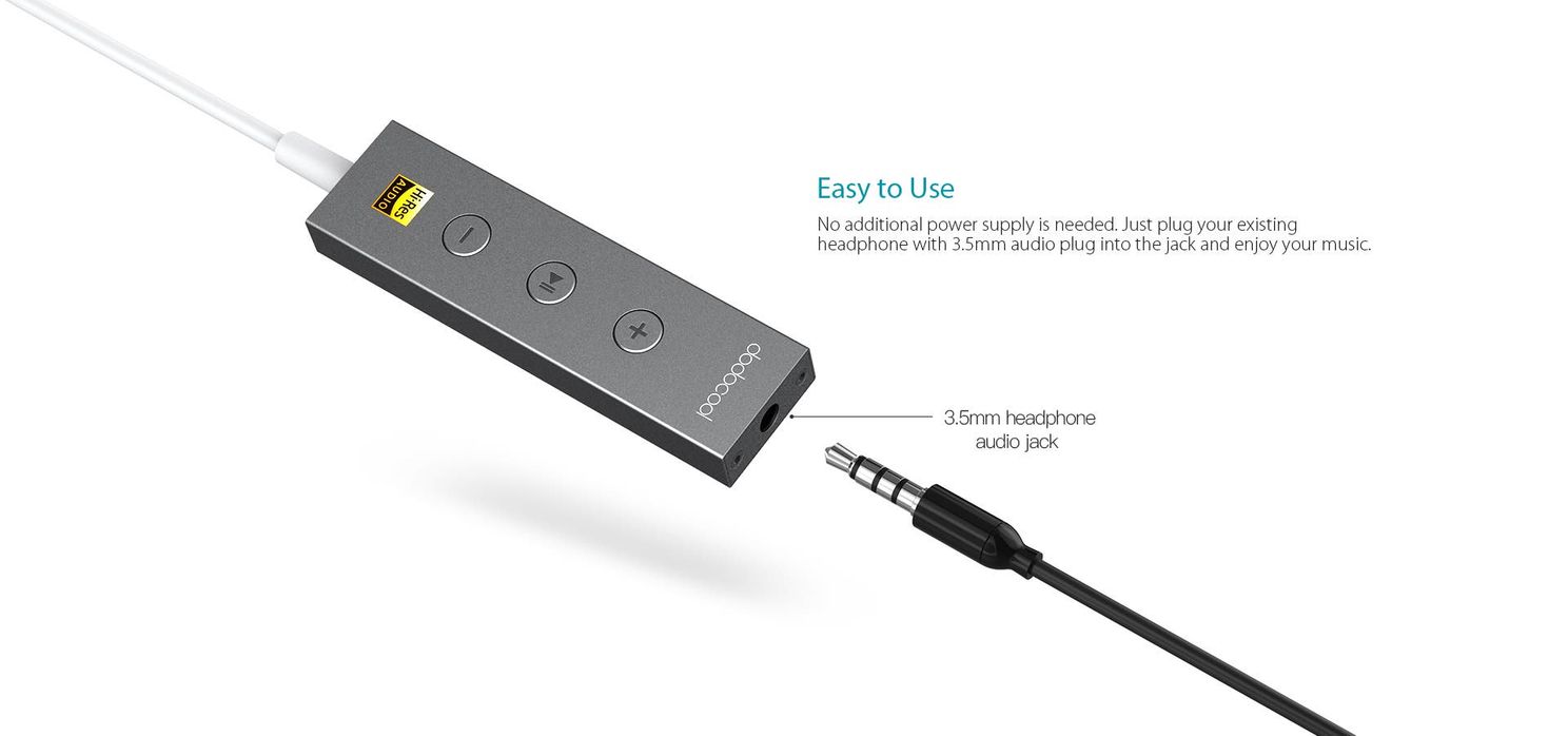 dodocool DA134 Hi-Res Audio Certified USB Type-C to 3.5mm Adapter on Sale