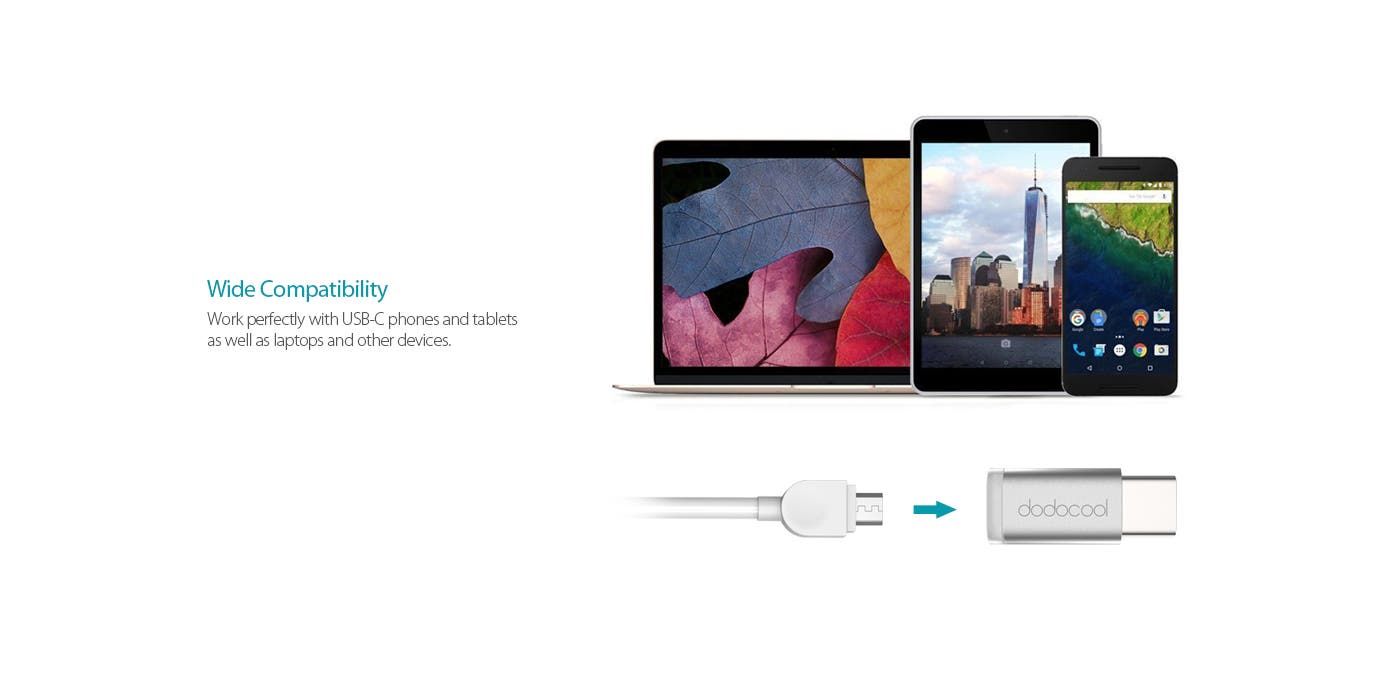 Dodocool DA71 Affordable micro-USB to USB Type-C Adapter on sale