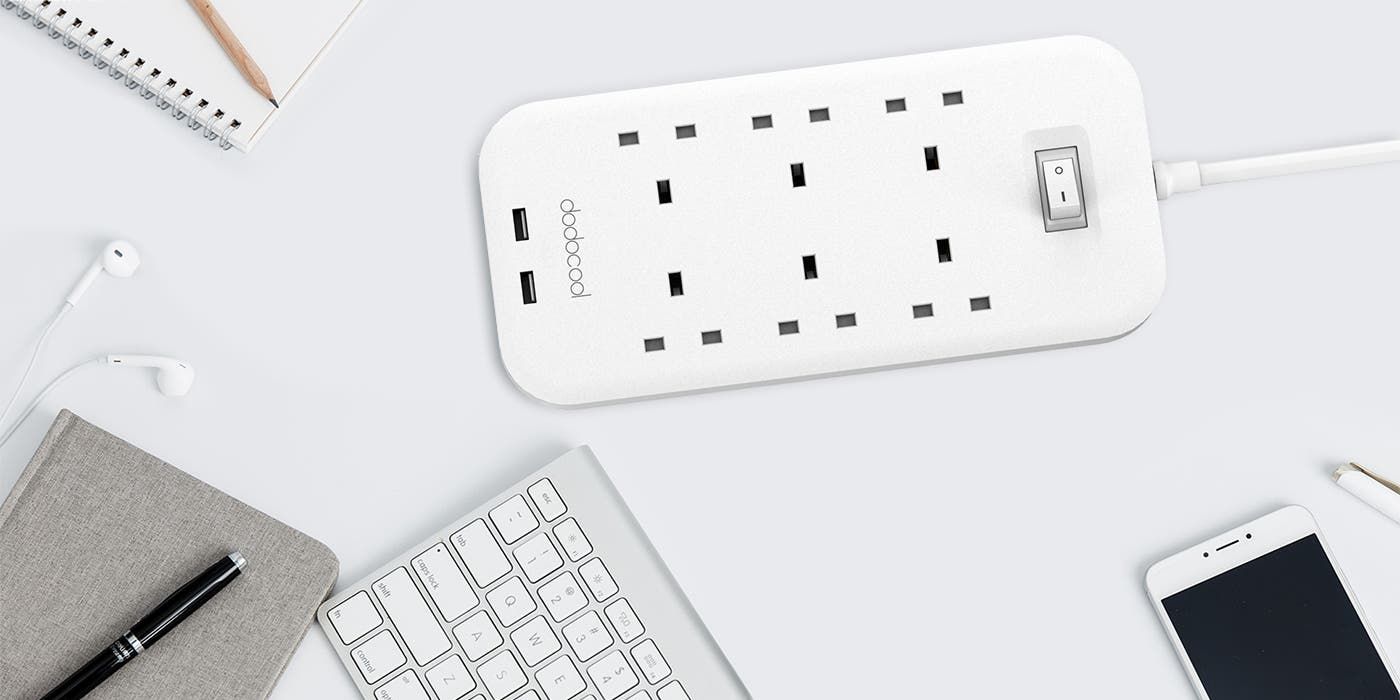 dodocool Power Strip Surge Protector with USB Sockets Now Discounted