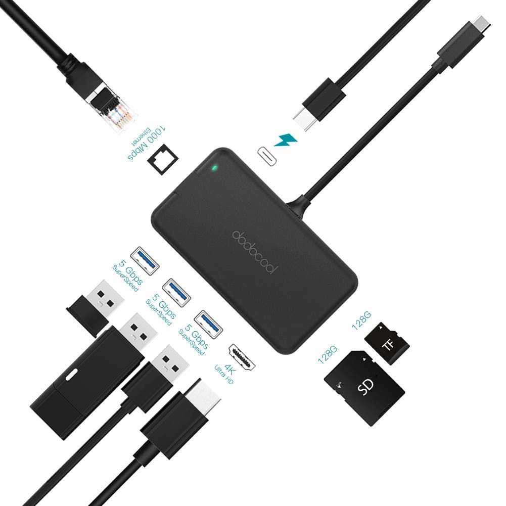 dodocool DC46 8-in-1 Multifunction USB-C Hub with Power Delivery on Sale