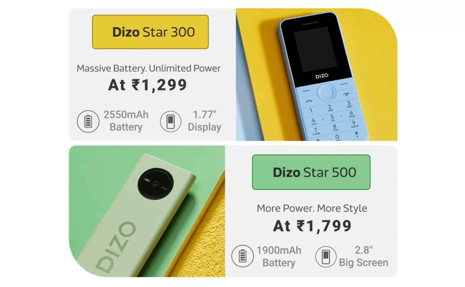 Realme sub-brand released the DIZO Star 500 and Star 300 phones