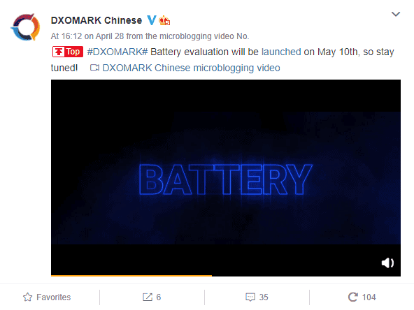 DxOMark: Smartphone battery evaluation will launch on May 10th