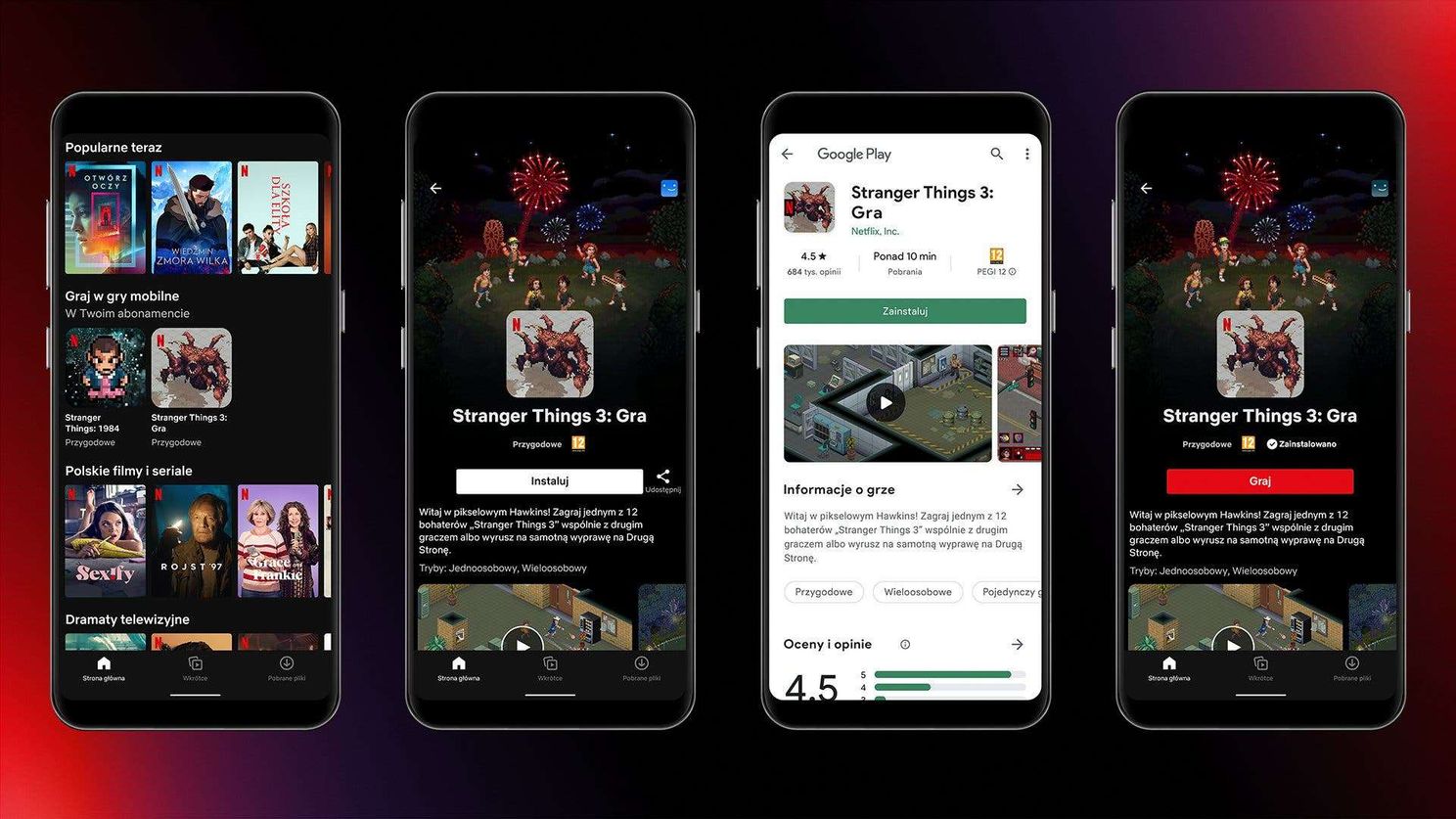 Netflix Android app has a section for games but so far only in Poland