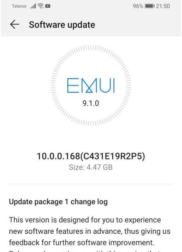 EMUI 10 stable update arrives Huawei P30/Pro European version