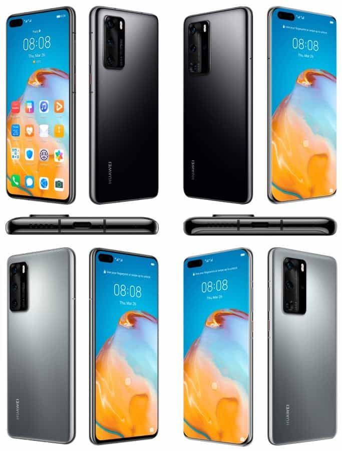 Huawei P40 left, P40 Pro on the right