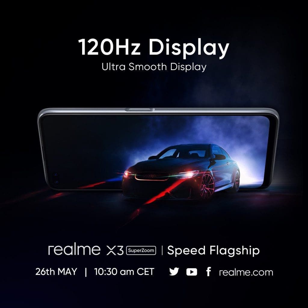 Realme X3 Superzoom Poster Reveals Snapdragon 855+ & 120Hz Display