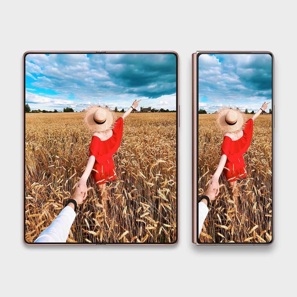 These are the first photos of the Galaxy Z Fold 3 with in-display cameras