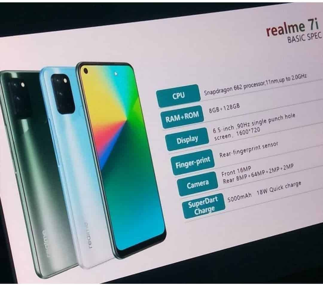 Realme 7i Retailer Listing Reveals Key Specification and Color Variants
