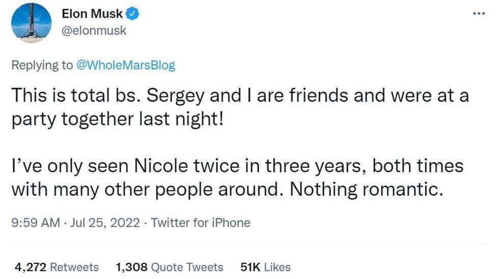 Elon Musk denies shagging Google co-founder Sergey Brin's wife