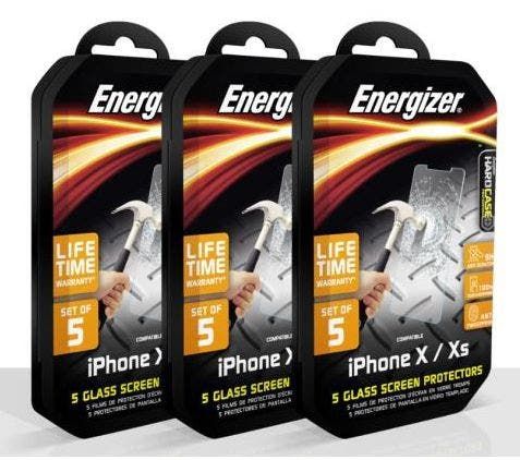 New iPhone Xs, Xs Max, XR:  Energizer® Lifetime Warranty screen protectors and cases  now available