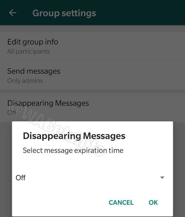 WhatsApp tests the self-destruction of messages