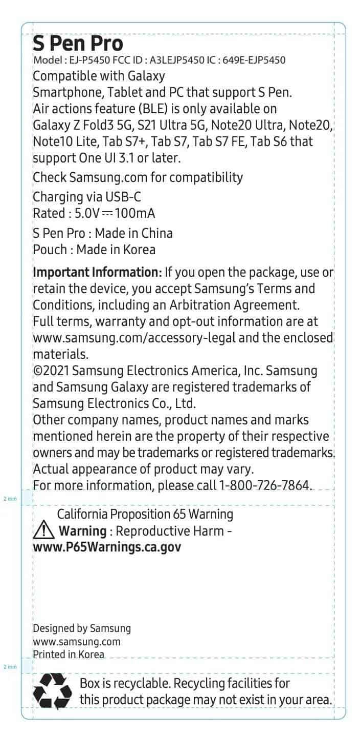 FCC Confirms That The Galaxy Z Fold 3 Will Come With The S Pen Pro