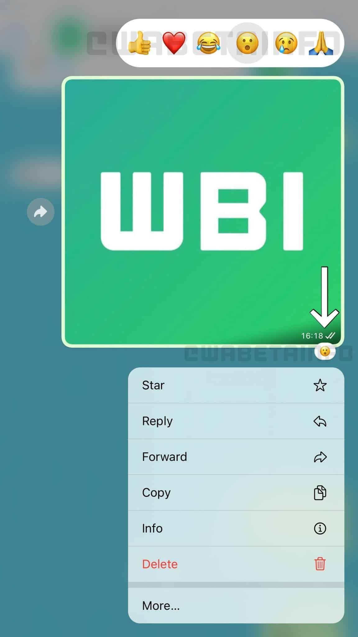 Whatsapp users will soon be able to react to messages