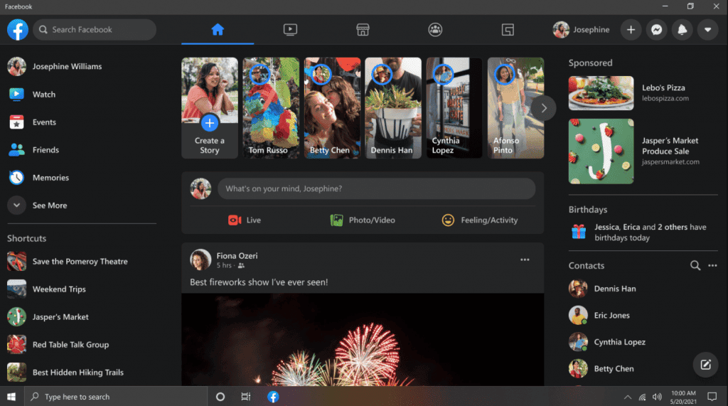 Facebook App for Windows 10 returns to Microsoft Store after a year