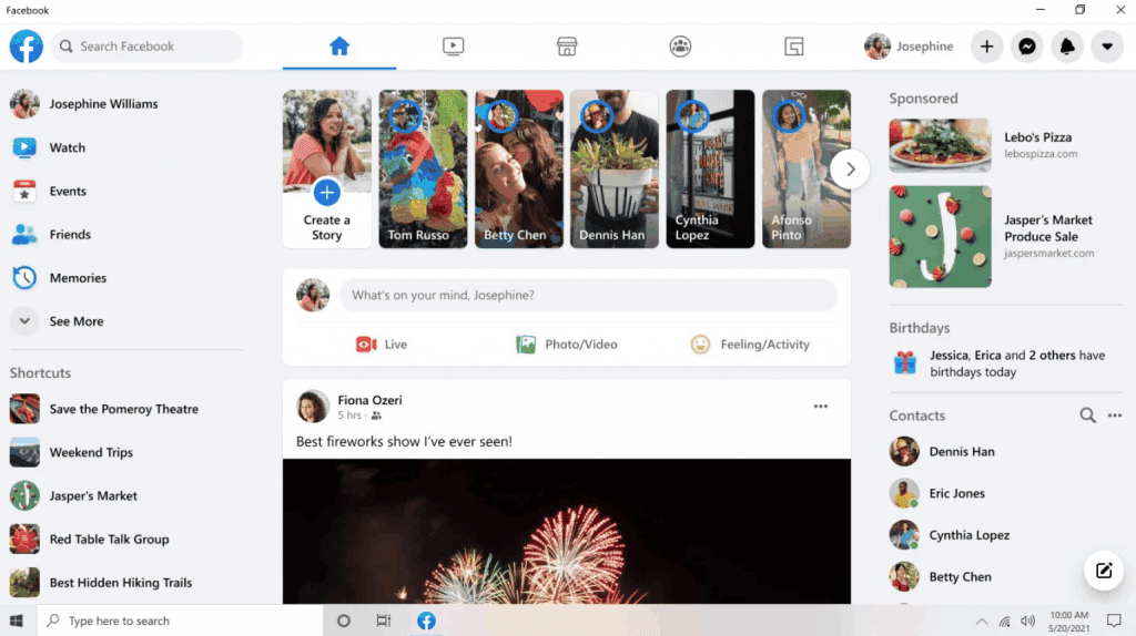 Facebook App for Windows 10 returns to Microsoft Store after a year