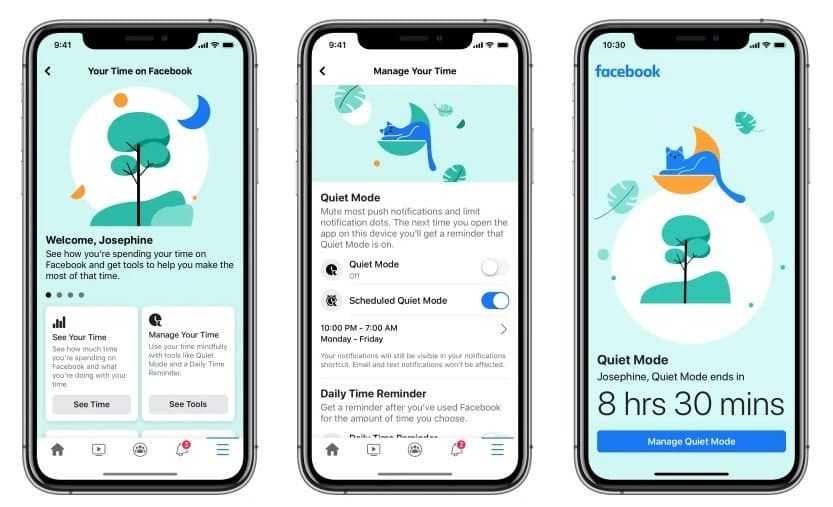 Facebook app has now a silent mode to mute push notifications