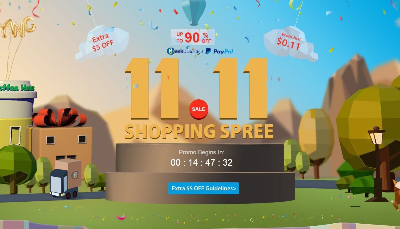 Geekbuying 11.11 Shopping Day Carnival Commences on November 8th