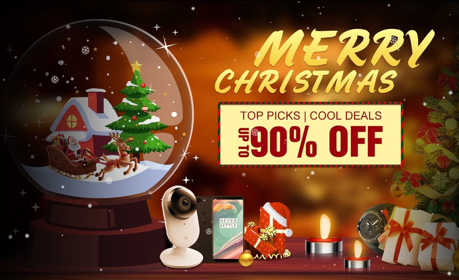 Geekbuying wishes you Merry Christmas with these Deals - Up to 90% Off!