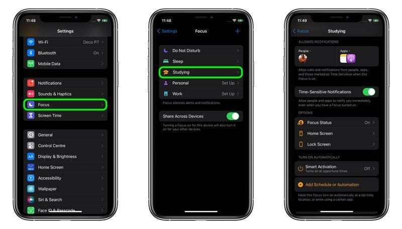 How to display an emoji on your iPhone status bar - Focus Mode