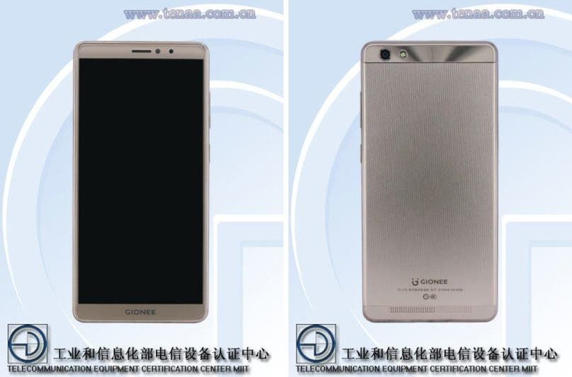 Bezel-less Gionee GN5006 passes TENAA, sports entry-level specs