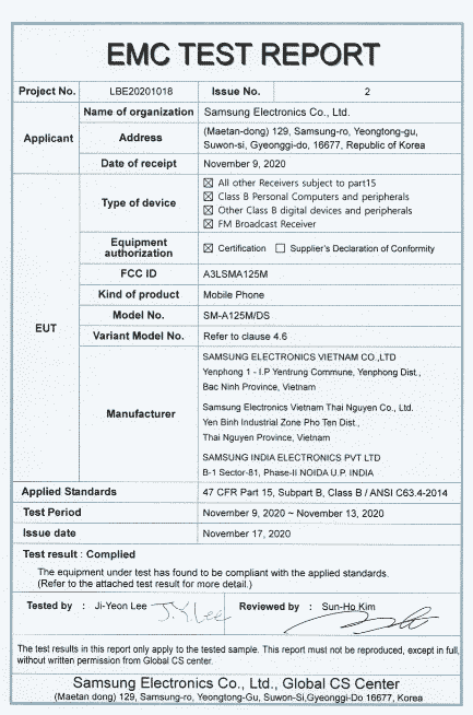 Samsung Galaxy A12 passes by FCC with 5,000mAh battery and 15W fast-charging