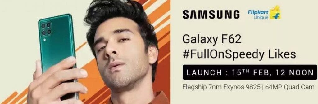 Samsung Galaxy F62 confirmed to use a 64MP main camera