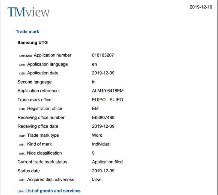 Samsung Galaxy Fold 2 expected to use UTG display