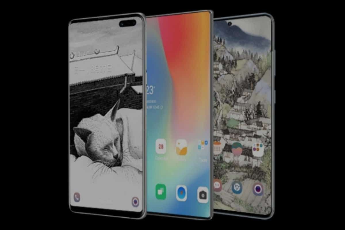 Possible Galaxy Note 20 teaser image with hidden selfie camera sandwiched between S10+ and S20