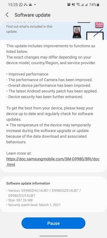 Galaxy S21 starts receiving March security update already!