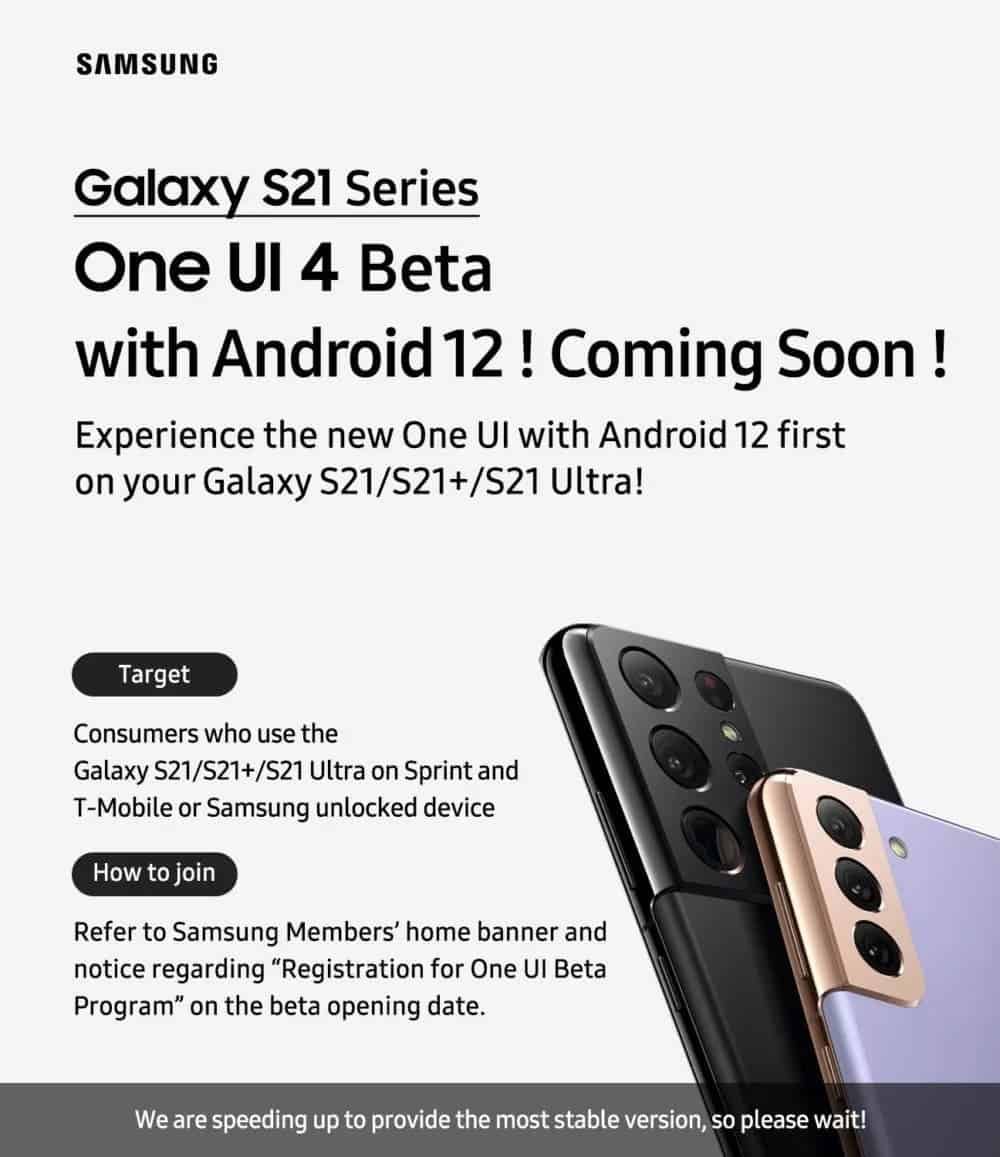 Samsung announces Android 12 beta One UI 4.0 and models that will receive it