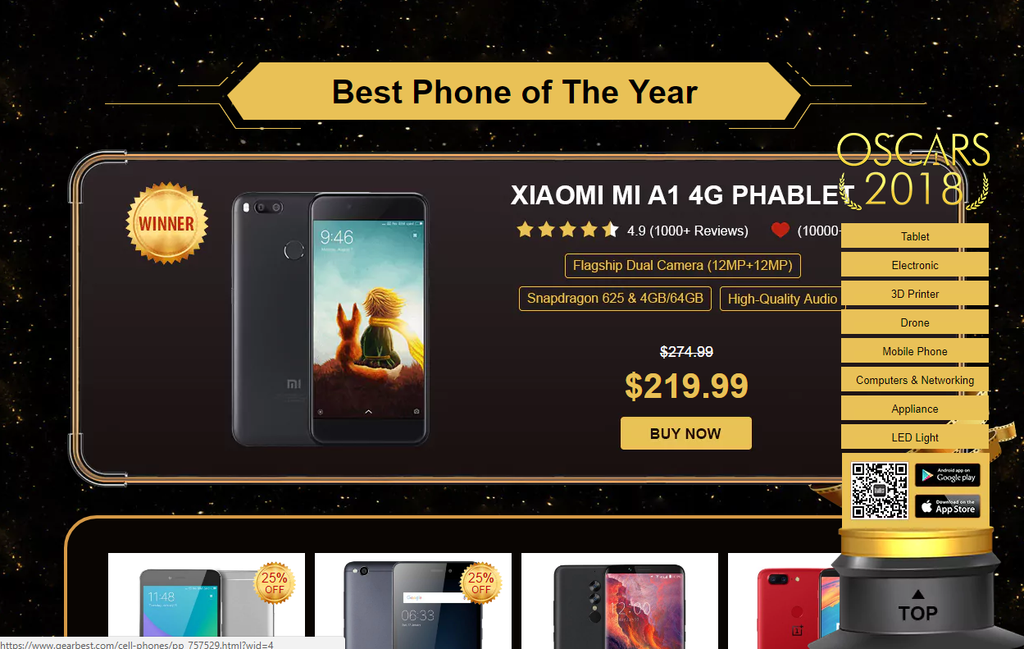 Gearbest Oscars 2018 event already has all the winners announced