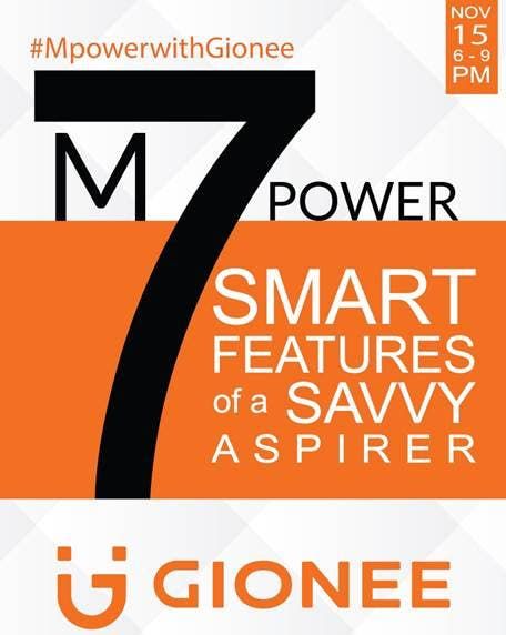 Gionee M7 Power launching in India on Nov 15, press invites out