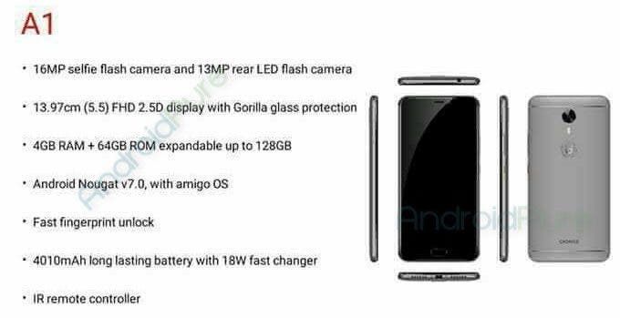 Gionee A1 and A1 Plus Will Be Launched At MWC
