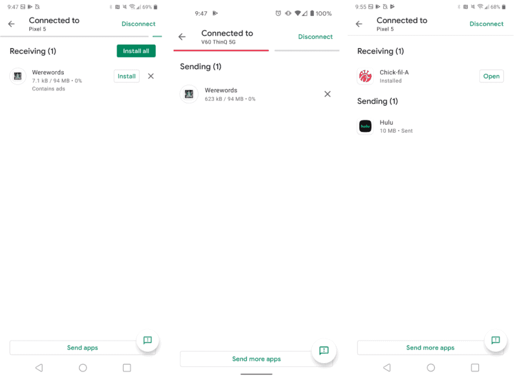 Google Nearby share function can now share Android apps