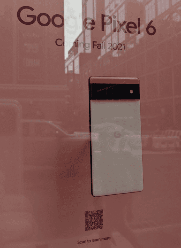 Google Pixel 6 series on display at Google Store in New York