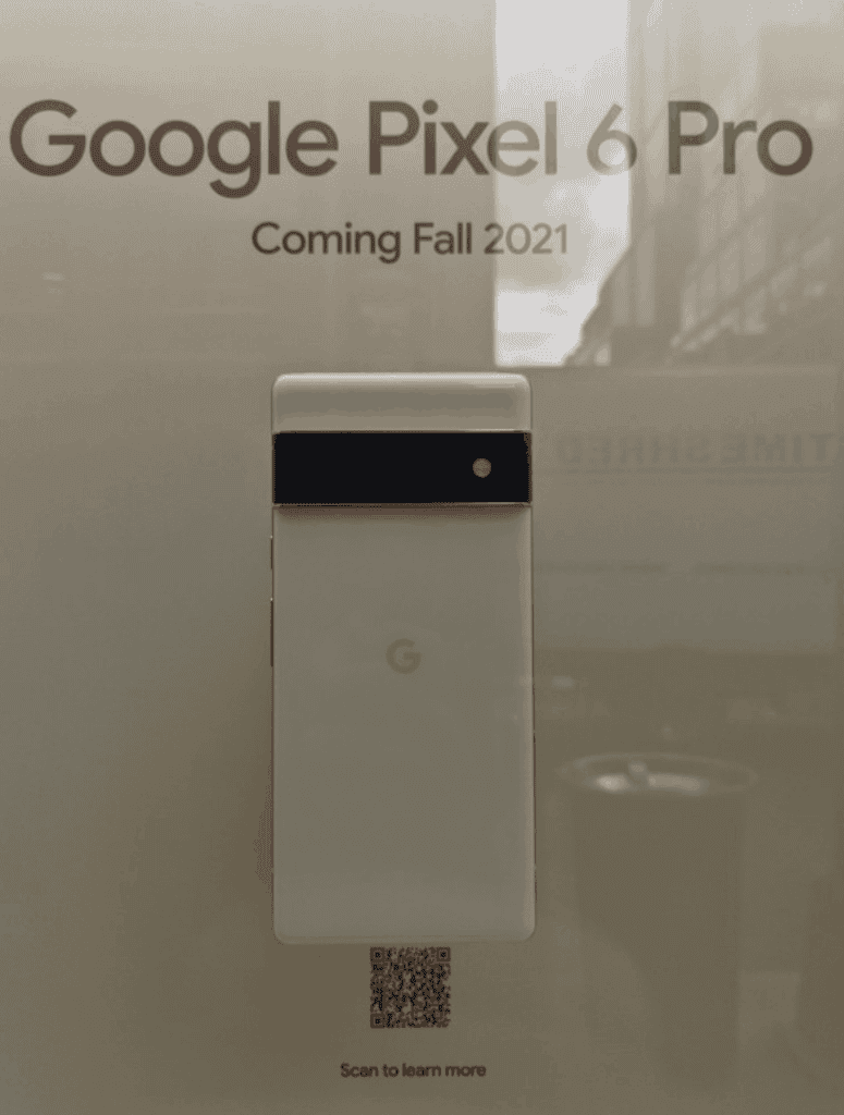 Google Pixel 6 series on display at Google Store in New York