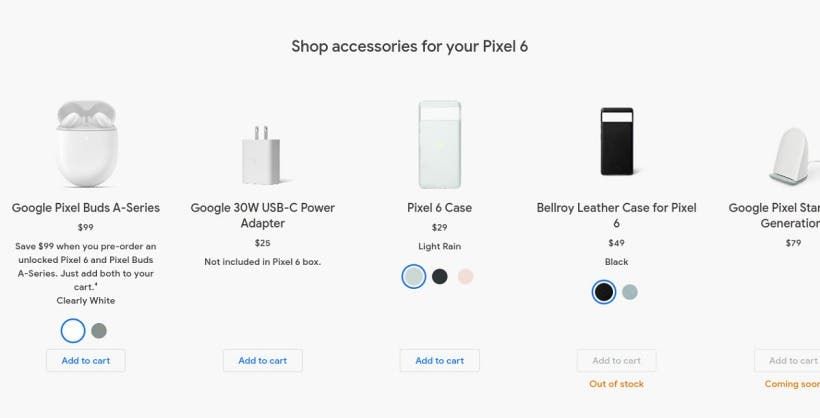 Google Pixel 6/Pro does not come with a charger - its 30W fast charger cost $25