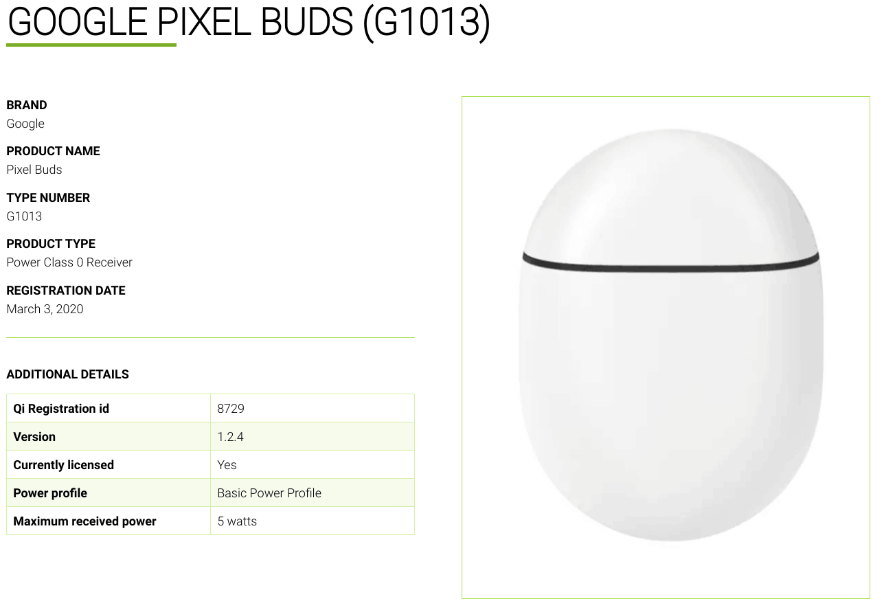 Google Pixel Buds 2 pass wireless charging certification