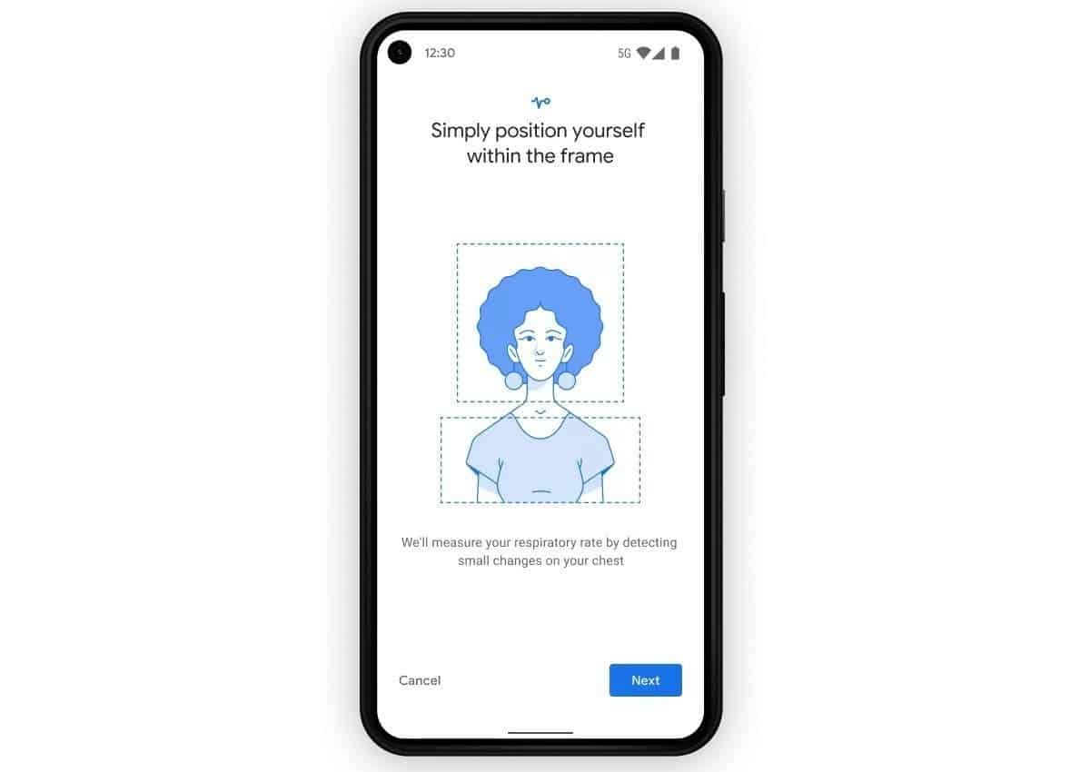Google Pixel camera to measure heart rate and breathing rate