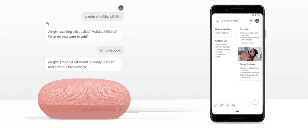 Google Assistant is now compatible with Google Keep and other note apps