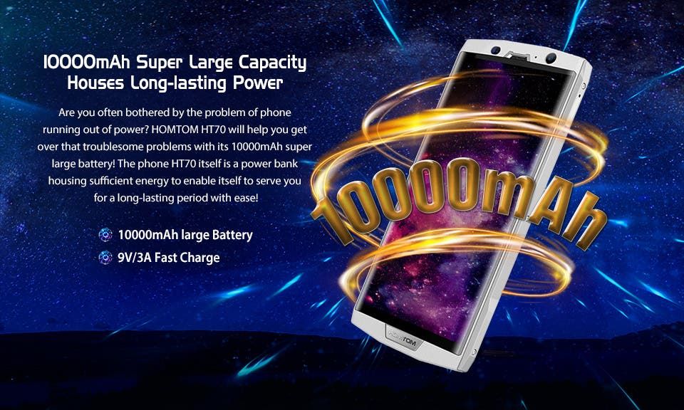 HOMTOM HT70 will be the thinnest 10.000 mAh full display phone