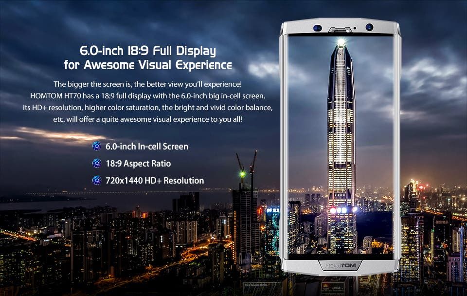 HOMTOM HT70 will be the thinnest 10.000 mAh full display phone