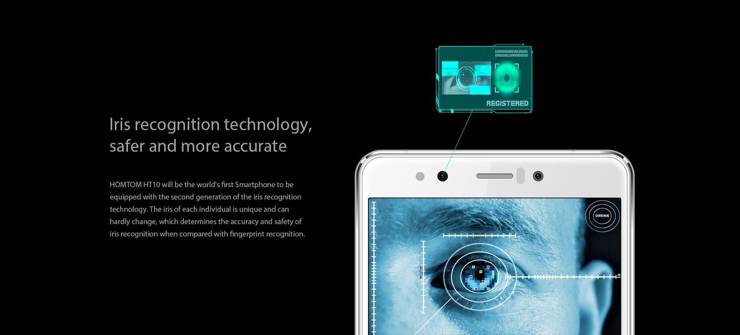 HomTom HT10 Gets 2nd Gen Iris Recognition Technology