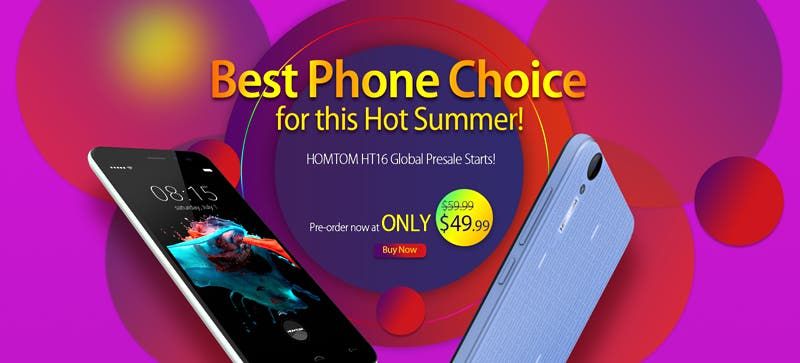 Homtom HT16 - summer phone for the young available in presales