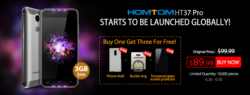 Upgraded Homtom HT37 Pro released with bigger RAM and storage