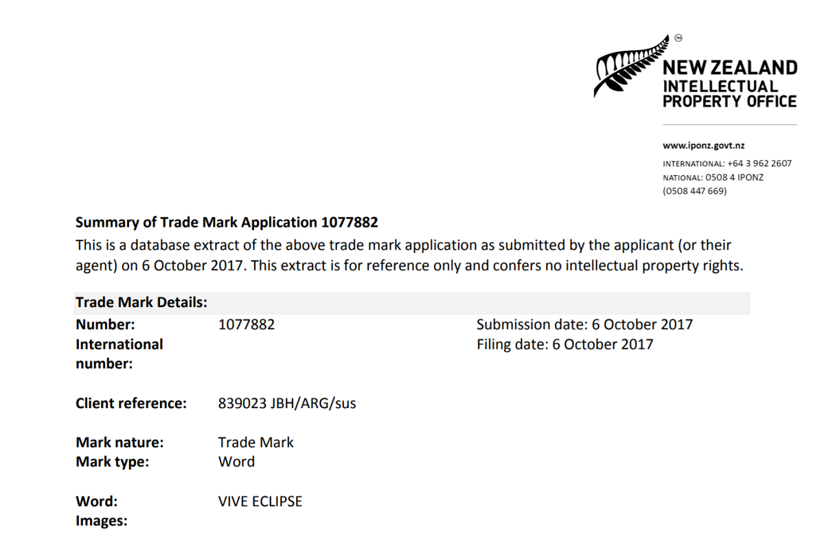 HTC Trademark's Vive Eclipse: A New VR Headset?