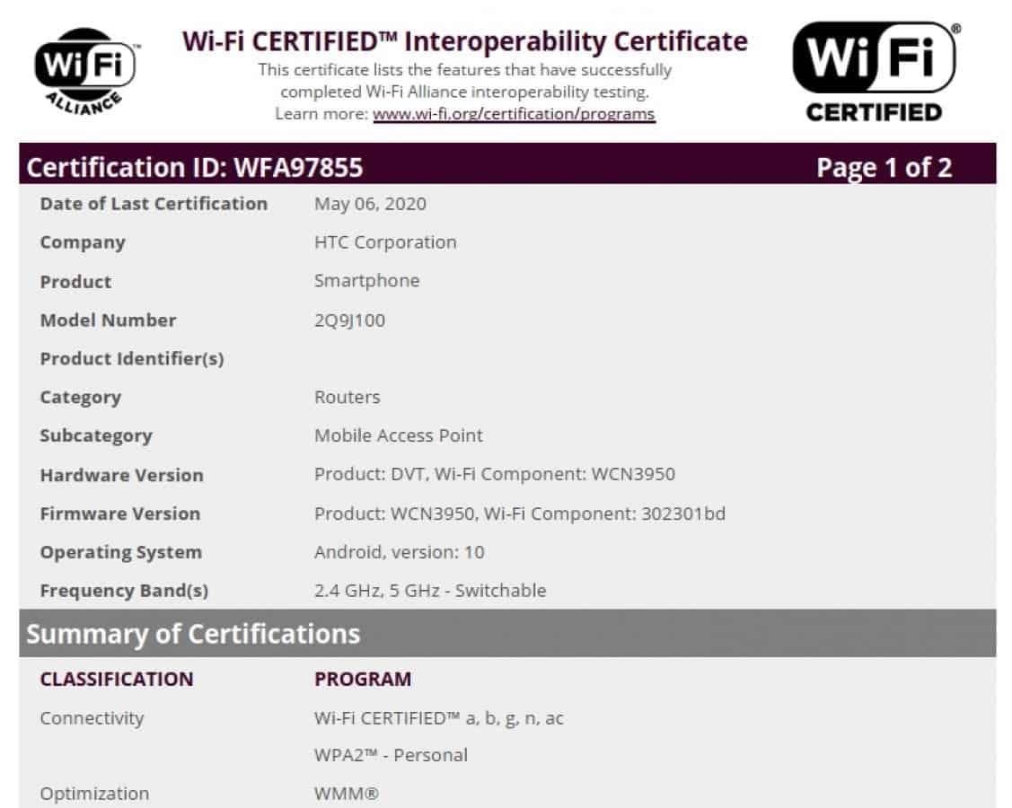 HTC Desire 20 Pro gets more certifications - to arrive soon