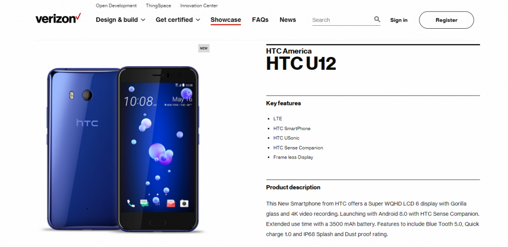 HTC U12 Specifications Leaked, Thanks to Verizon