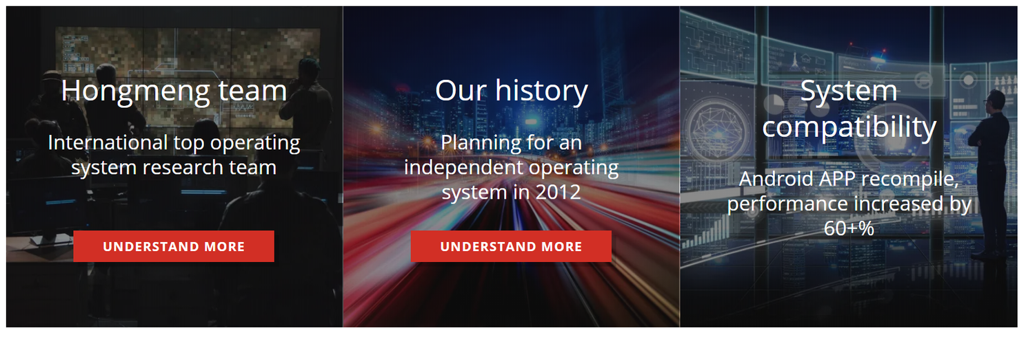 Huawei HongMeng OS website goes live
