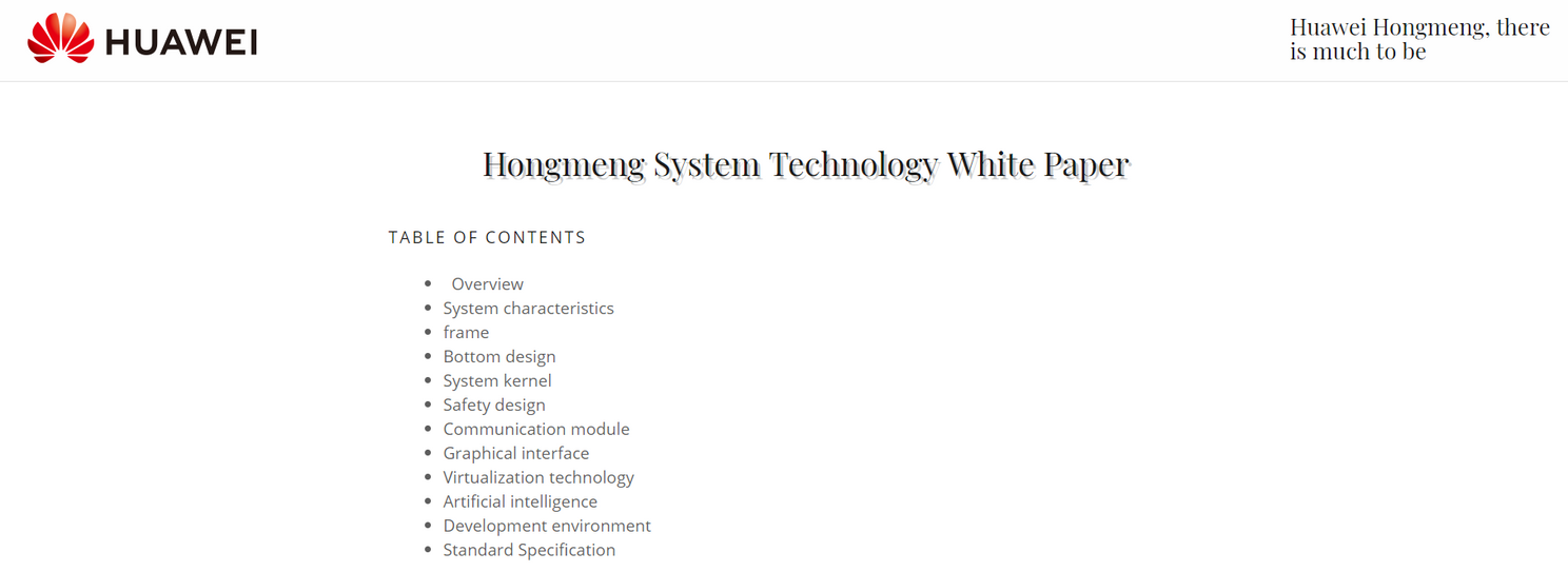 Huawei HongMeng OS website goes live